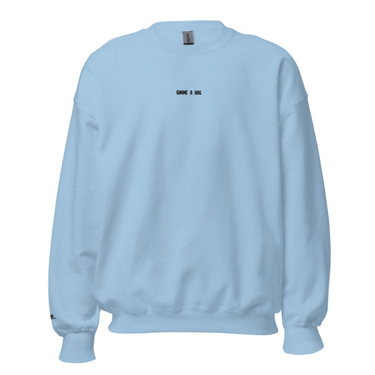Gimme A Hug - Embroidered Sweatshirt / Blue