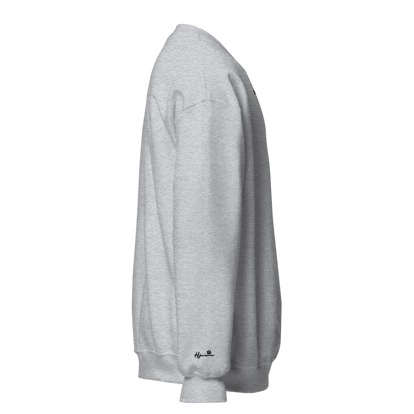Gimme A Hug - Embroidered Sweatshirt / Grey
