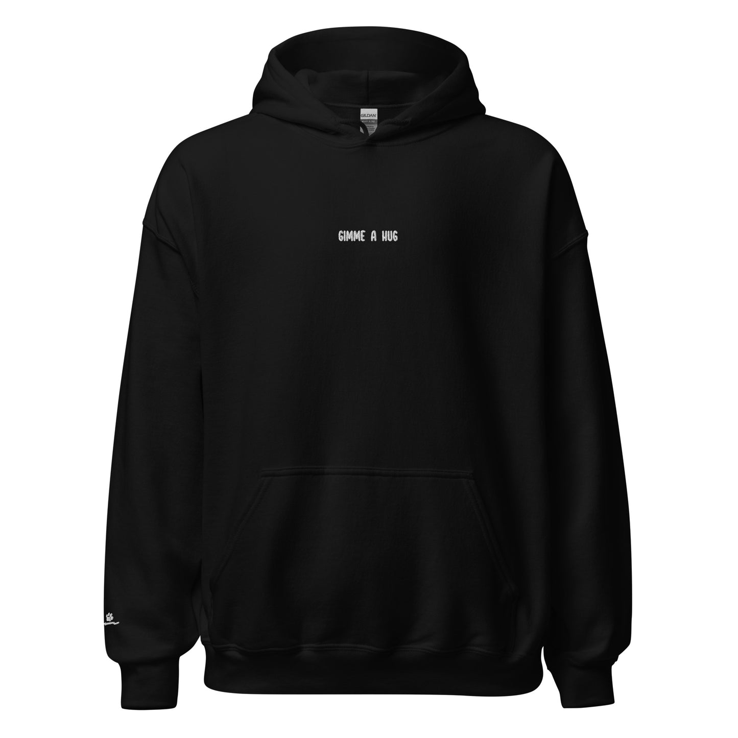 Gimme A Hug - Embroidered Hoodie / Black