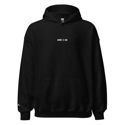 Gimme A Hug - Embroidered Hoodie / Black