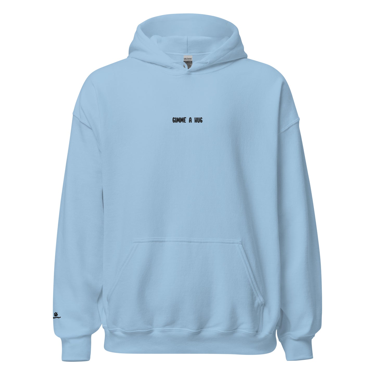Gimme A Hug - Embroidered Hoodie / Blue