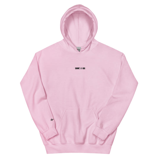 Gimme A Hug - Embroidered Hoodie / Pink