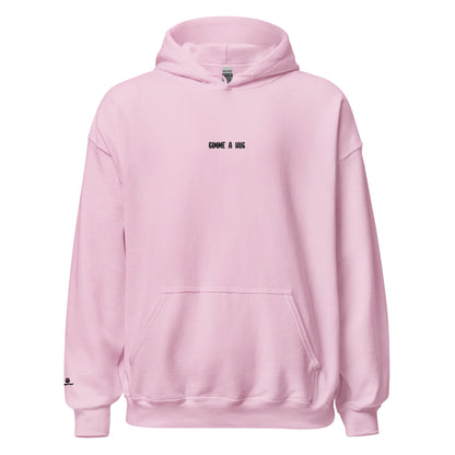 Gimme A Hug - Embroidered Hoodie / Pink
