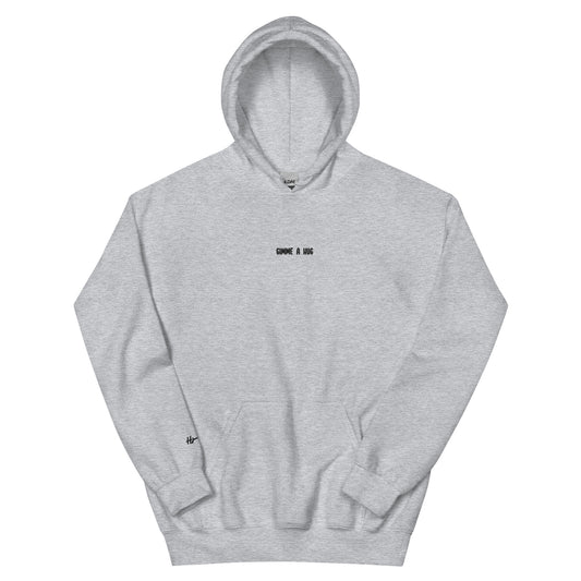 Gimme A Hug - Embroidered Hoodie / Grey